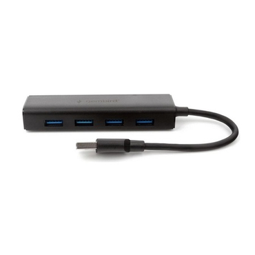 Разветвитель USB 3.0 Gembird UHB-C354, 4 порта, кабель 15см, с доп питанием, блистер